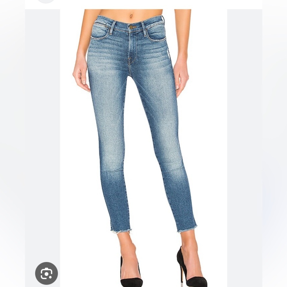 FRAME LE HIGH SKINNY SUPER STRETCH FULL LENGTH JEANS HI RISE PREMIUM DENIM SZ 30
